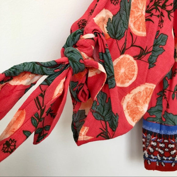 SOLD - Free People Freshly Squeezed Orange Top - Picture 4 of 6